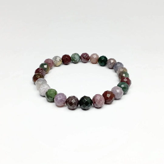 Indian Agate Faceted Beaded Bracelet-Rocks and Gems Canada