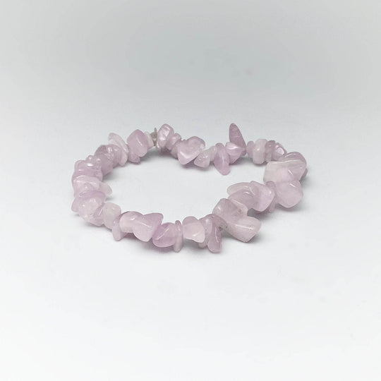 Kunzite Chip Beaded Bracelet-Rocks and Gems Canada