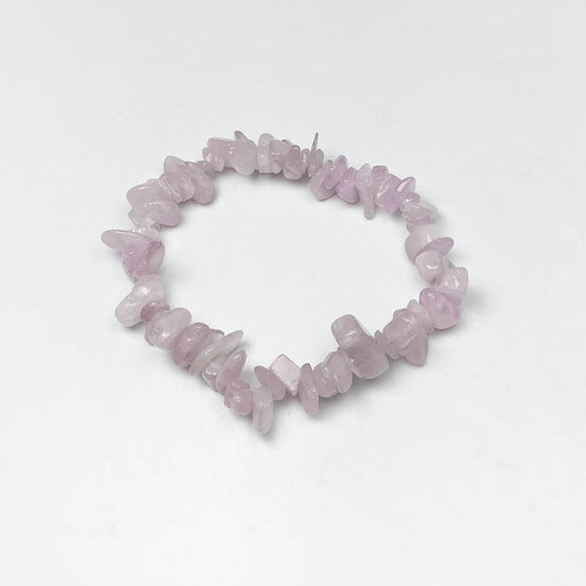 Kunzite Chip Beaded Bracelet-Rocks and Gems Canada