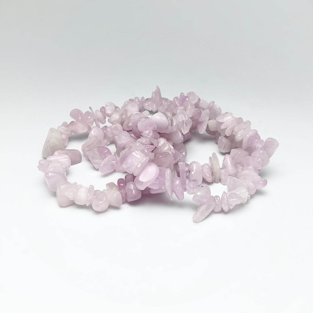 Kunzite Chip Beaded Bracelet-Rocks and Gems Canada