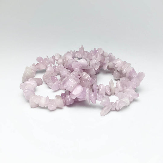 Kunzite Chip Beaded Bracelet-Rocks and Gems Canada