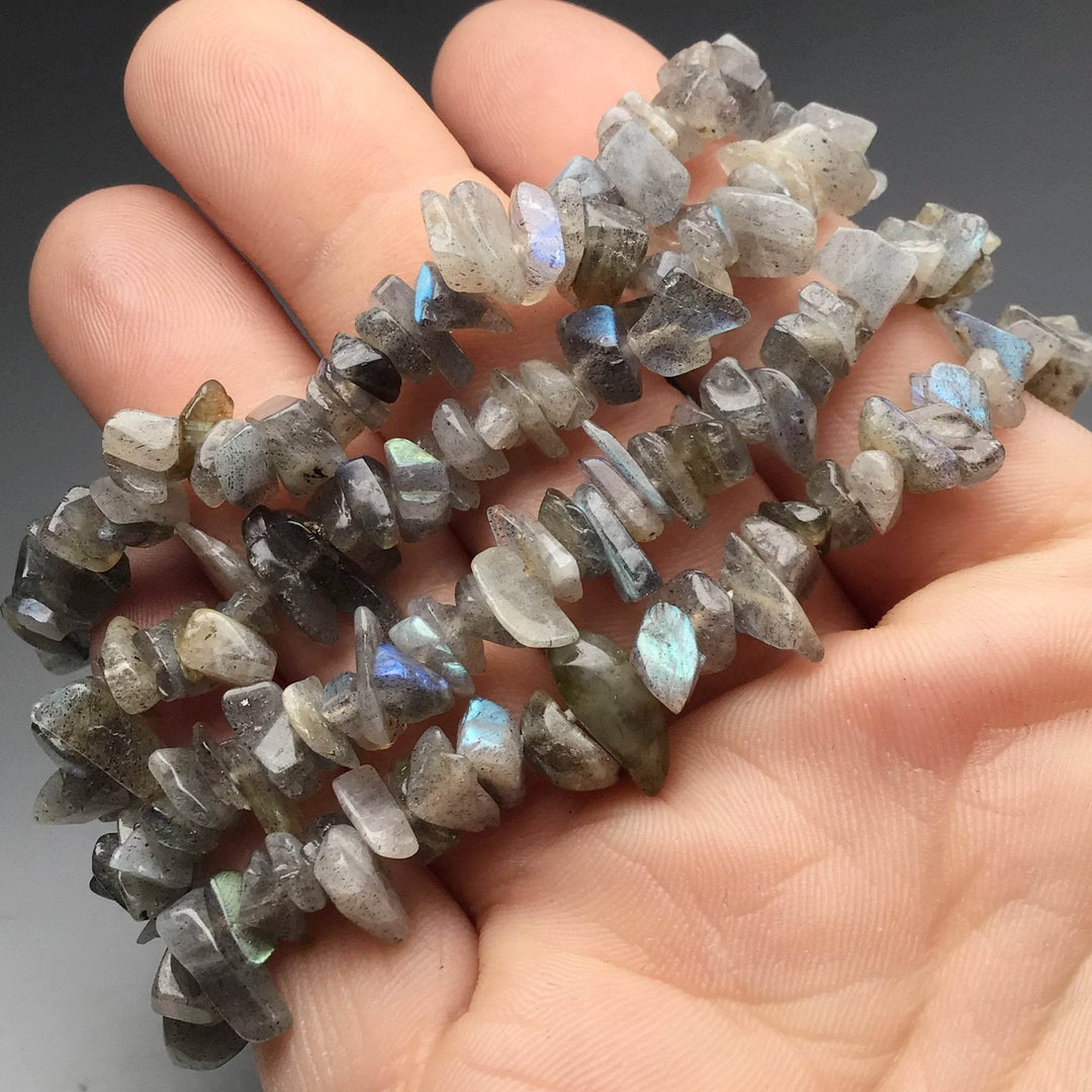Labradorite Chip Beaded Bracelet-Rocks and Gems Canada
