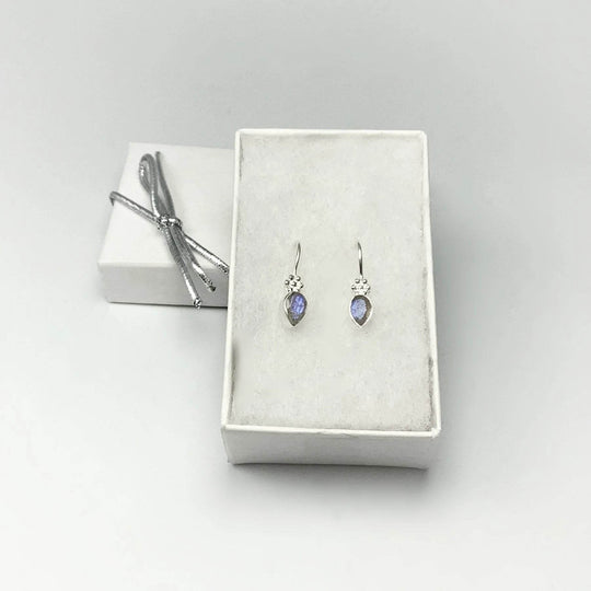 Labradorite Dangle Earrings-Rocks and Gems Canada