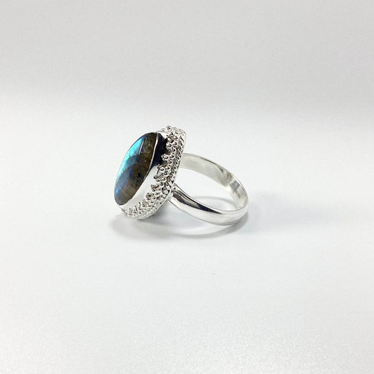 Labradorite Marquise Cut Ring-Rocks and Gems Canada