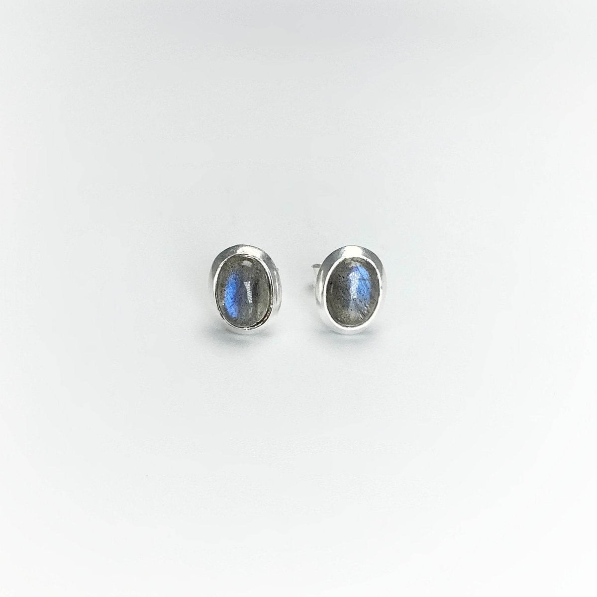 Labradorite Stud Earrings-Rocks and Gems Canada