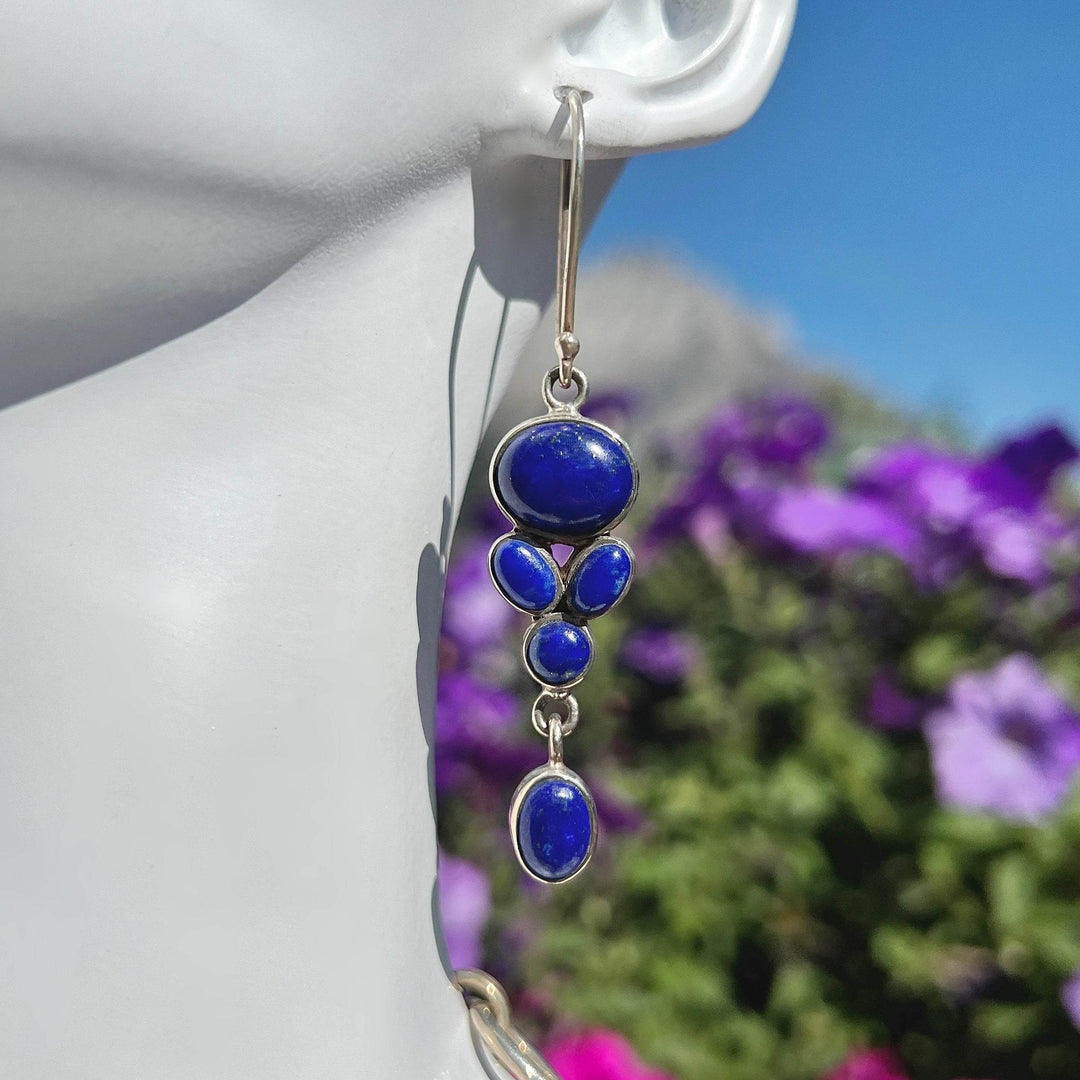 Lapis Lazuli Necklace and Earrings Set-Rocks and Gems Canada