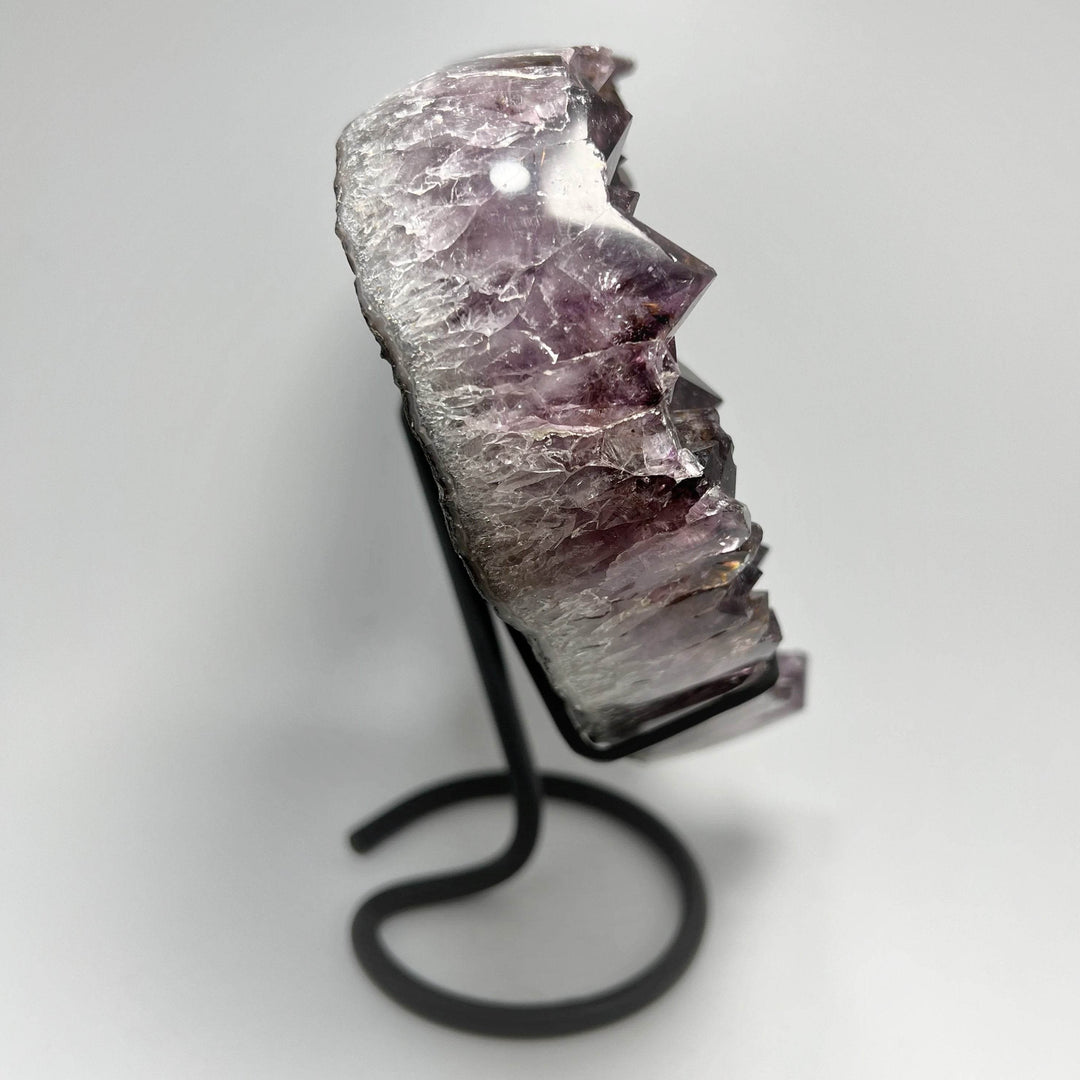 Large Amethyst Druze Cluster Heart On Stand-Rocks and Gems Canada