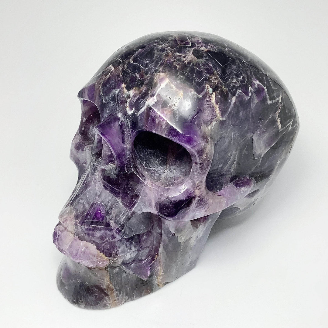 Large Chevron Amethyst Crystal Skull-Rocks and Gems Canada