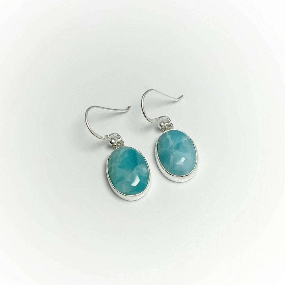Larimar Dangle Earrings-Rocks and Gems Canada