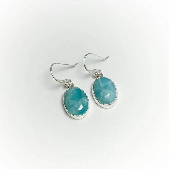 Larimar Dangle Earrings-Rocks and Gems Canada