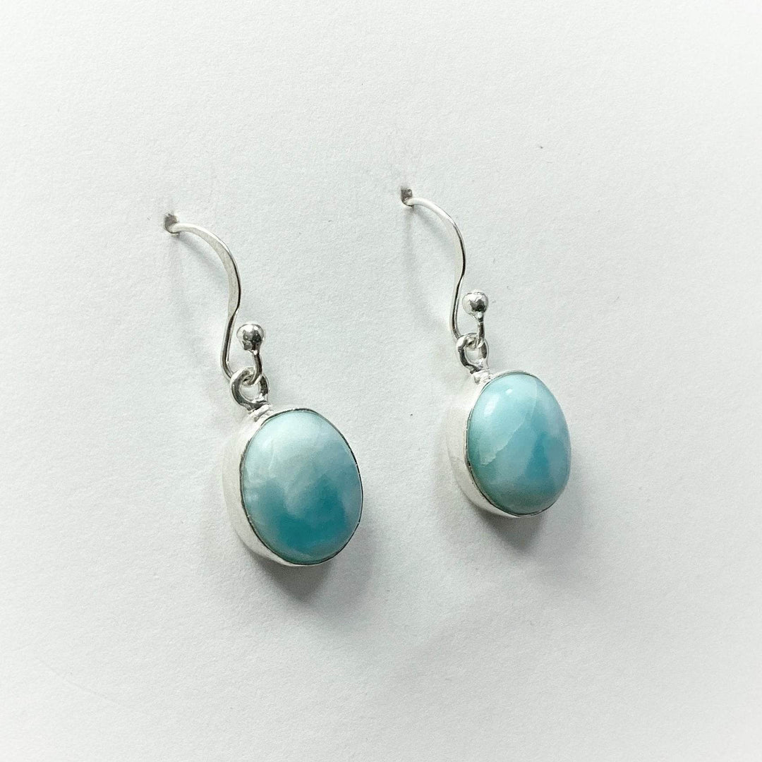 Larimar Dangle Earrings-Rocks and Gems Canada