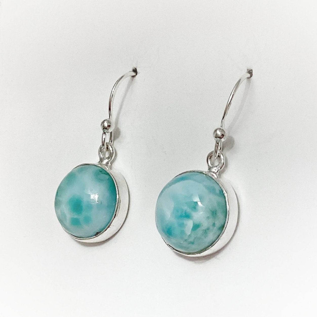 Larimar Dangle Earrings-Rocks and Gems Canada