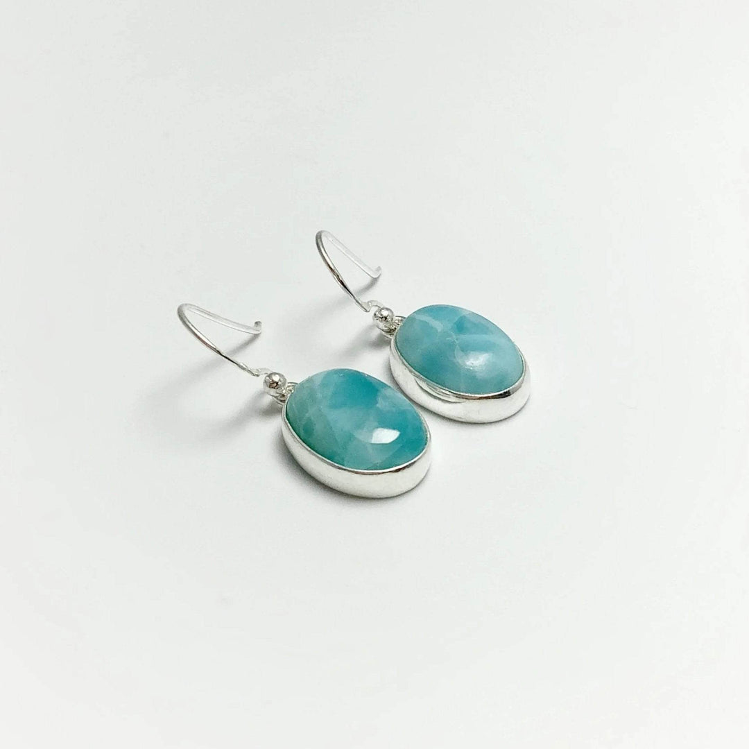 Larimar Dangle Earrings-Rocks and Gems Canada