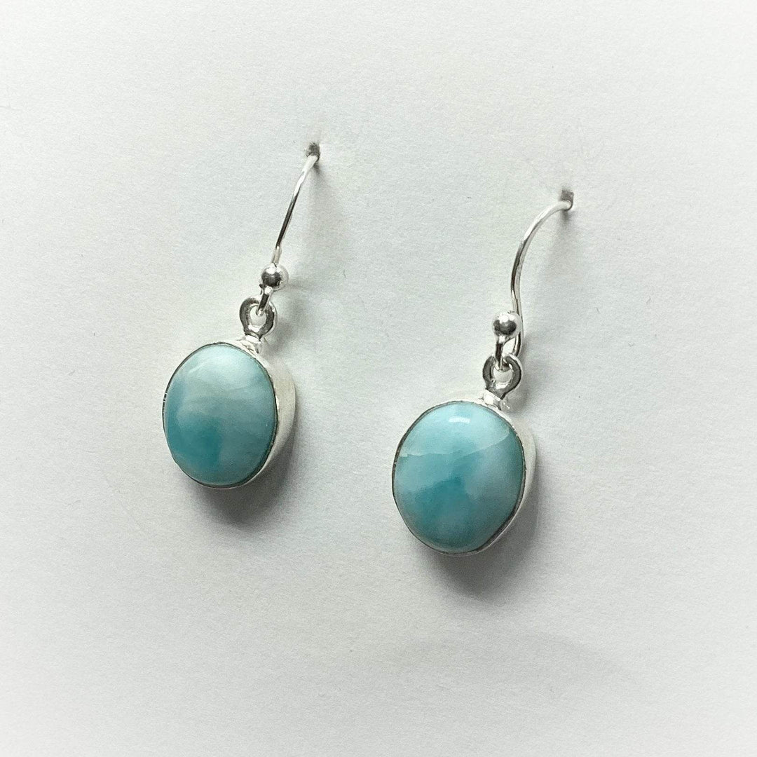 Larimar Dangle Earrings-Rocks and Gems Canada