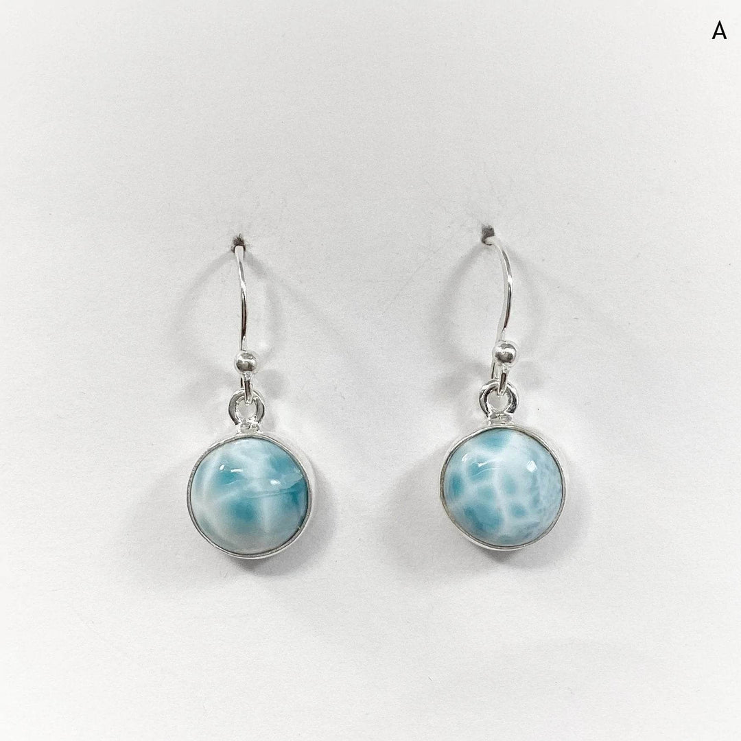 Larimar Dangle Earrings-Rocks and Gems Canada