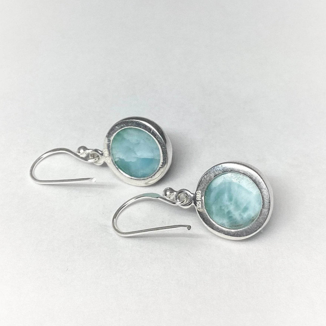 Larimar Dangle Earrings-Rocks and Gems Canada