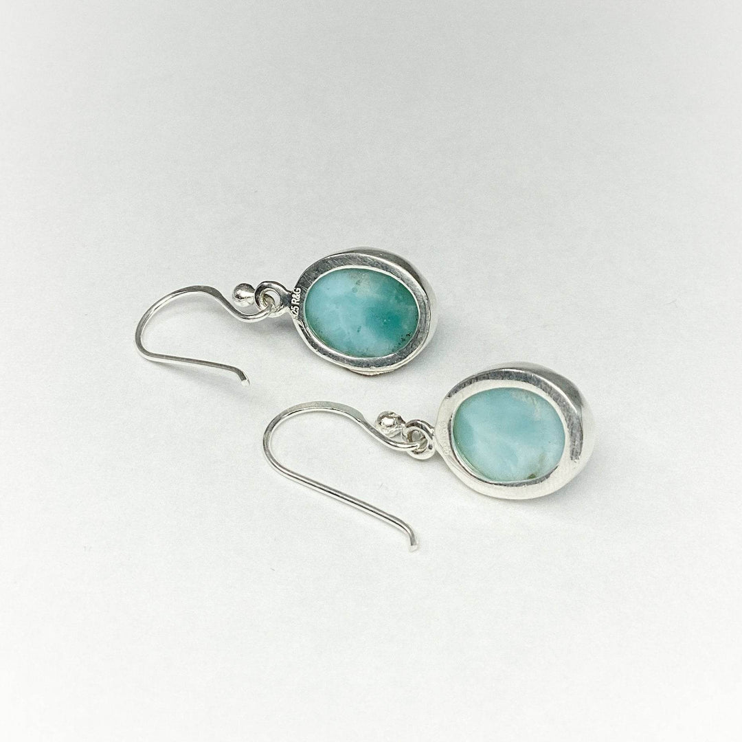 Larimar Dangle Earrings-Rocks and Gems Canada