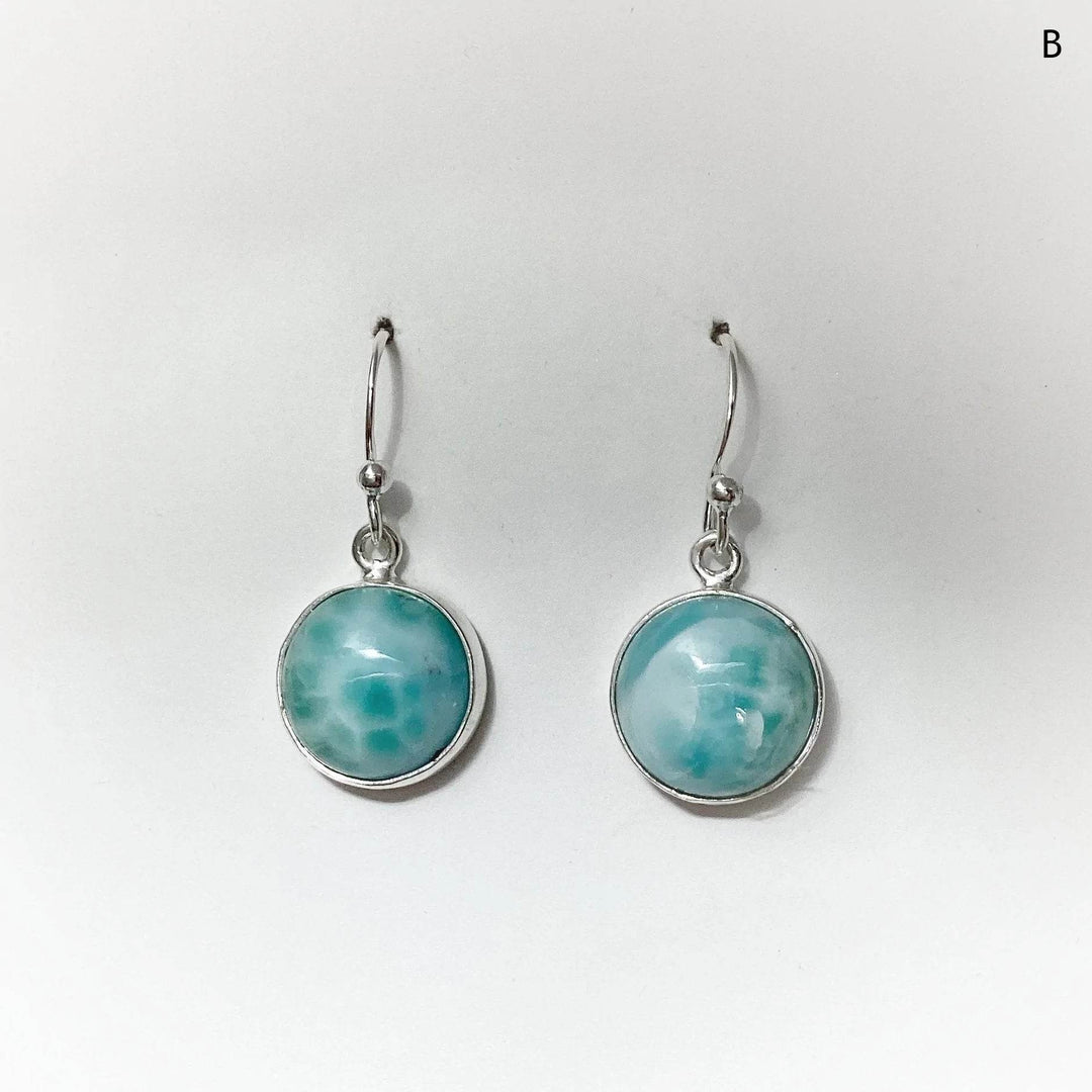 Larimar Dangle Earrings-Rocks and Gems Canada