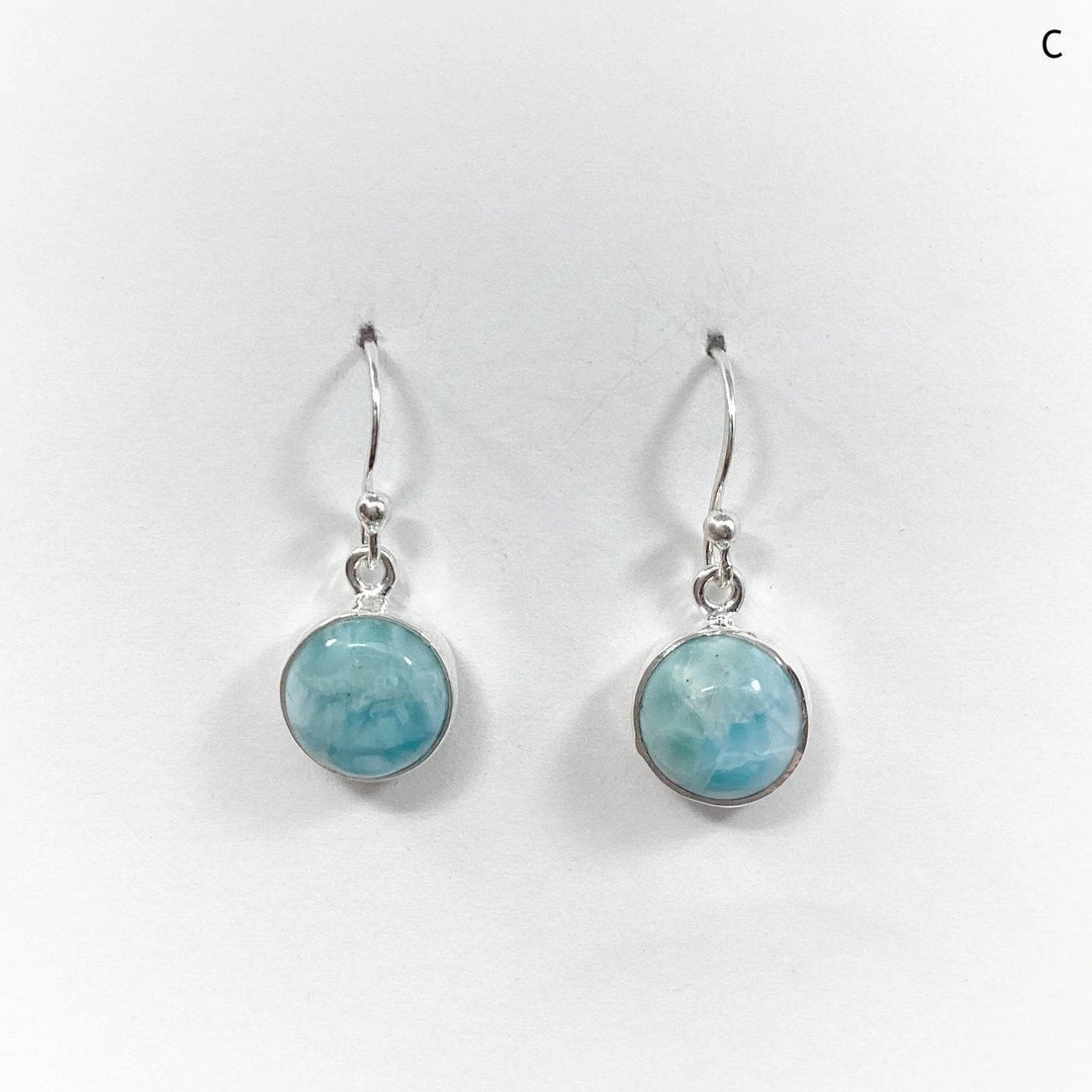 Larimar Dangle Earrings-Rocks and Gems Canada