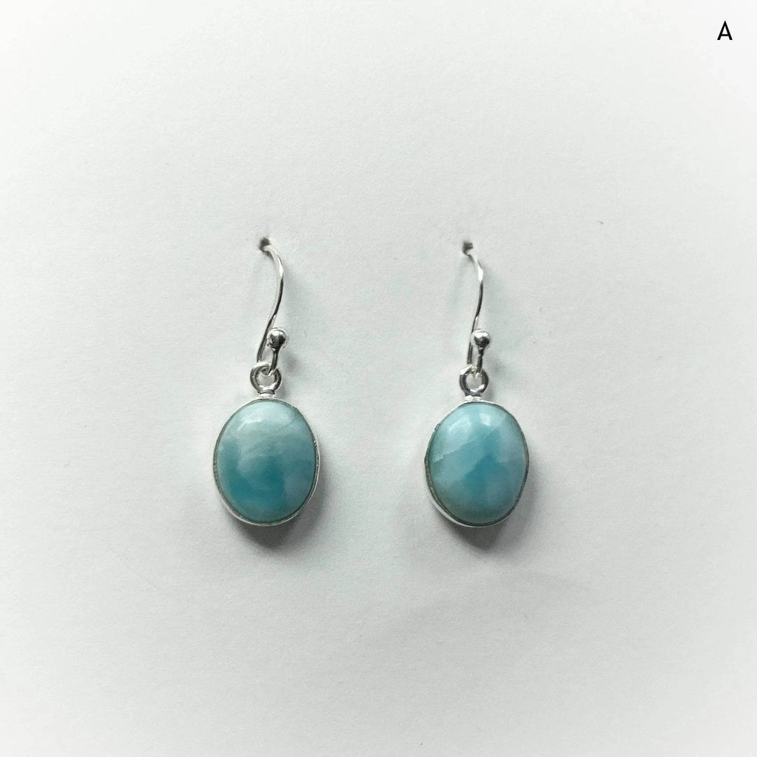 Larimar Dangle Earrings-Rocks and Gems Canada