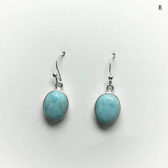 Larimar Dangle Earrings-Rocks and Gems Canada