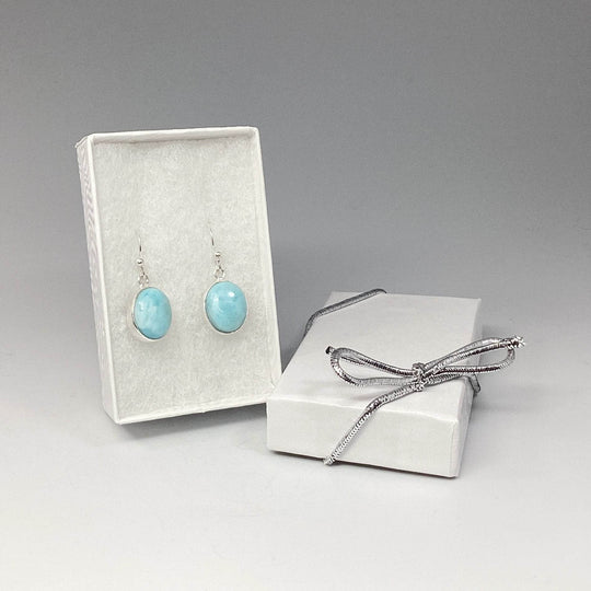 Larimar Dangle Earrings-Rocks and Gems Canada