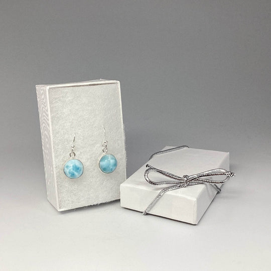 Larimar Dangle Earrings-Rocks and Gems Canada