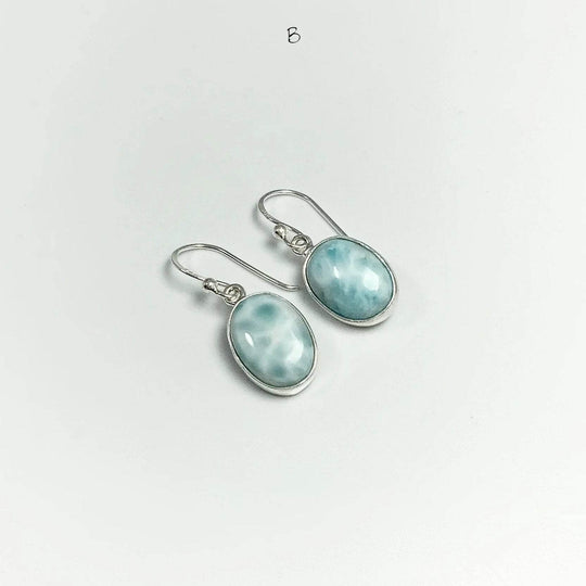 Larimar Dangle Earrings-Rocks and Gems Canada