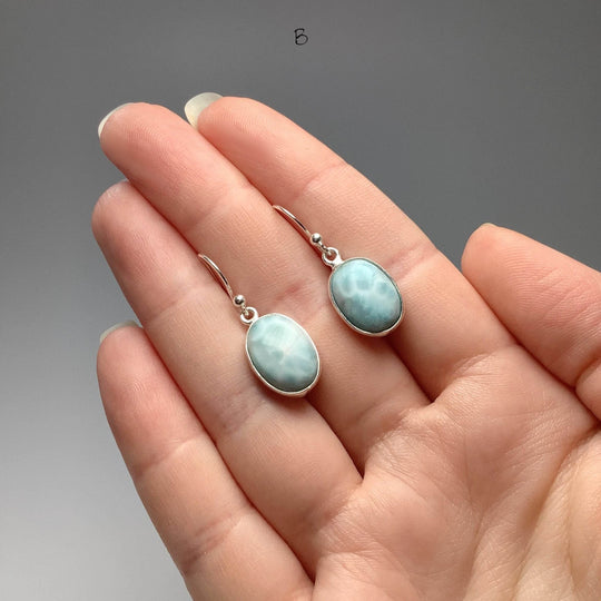 Larimar Dangle Earrings-Rocks and Gems Canada