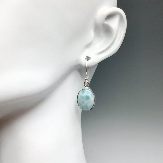 Larimar Dangle Earrings-Rocks and Gems Canada