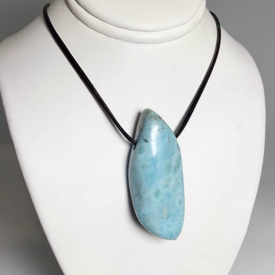 Larimar Drilled Pendant-Rocks and Gems Canada