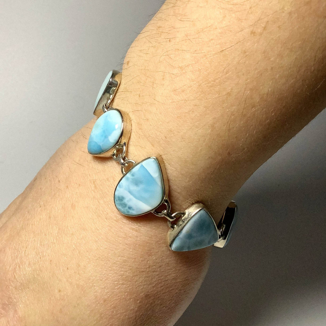 Larimar Sterling Silver Bracelet-Rocks and Gems Canada