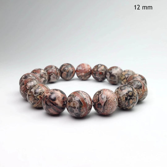 Leopard Skin Jasper Beaded Bracelet-Rocks and Gems Canada