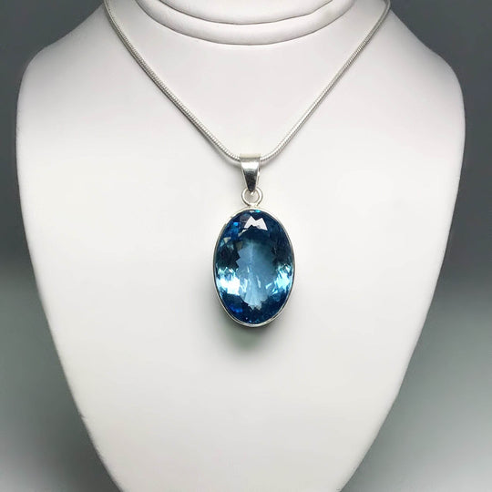 London Blue Topaz Pendant-Rocks and Gems Canada
