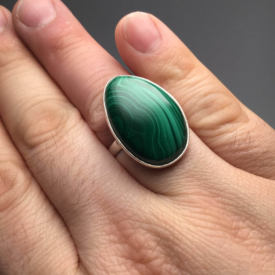 Malachite Ring-Rocks and Gems Canada