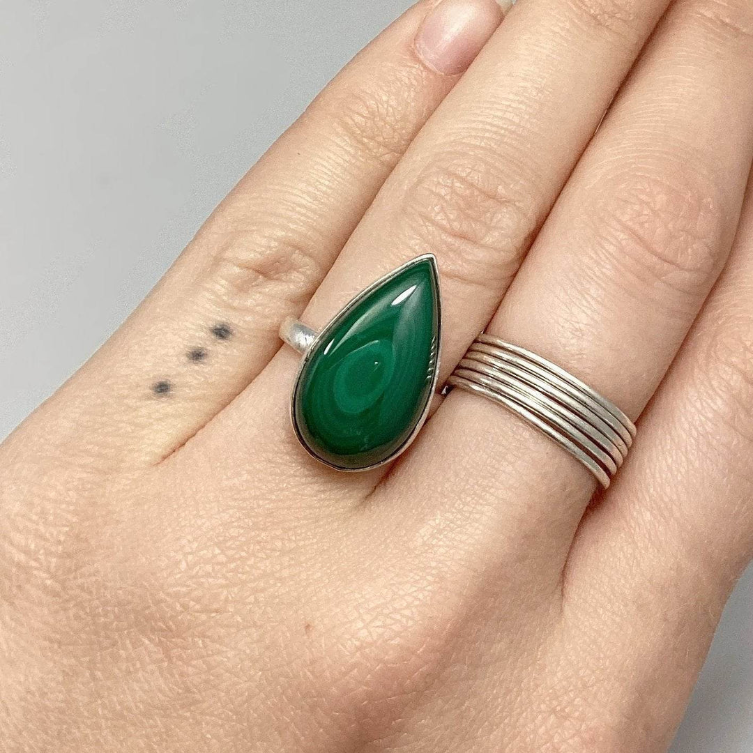 Malachite Ring-Rocks and Gems Canada
