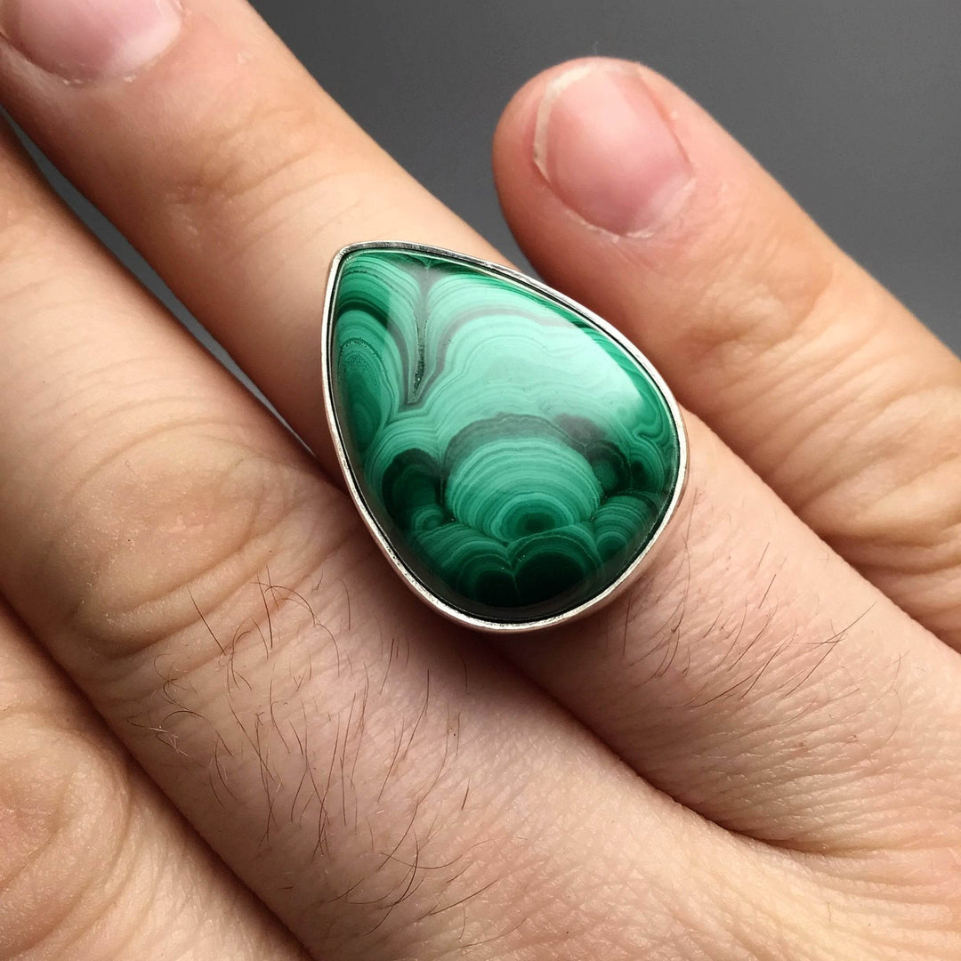 Malachite Ring-Rocks and Gems Canada