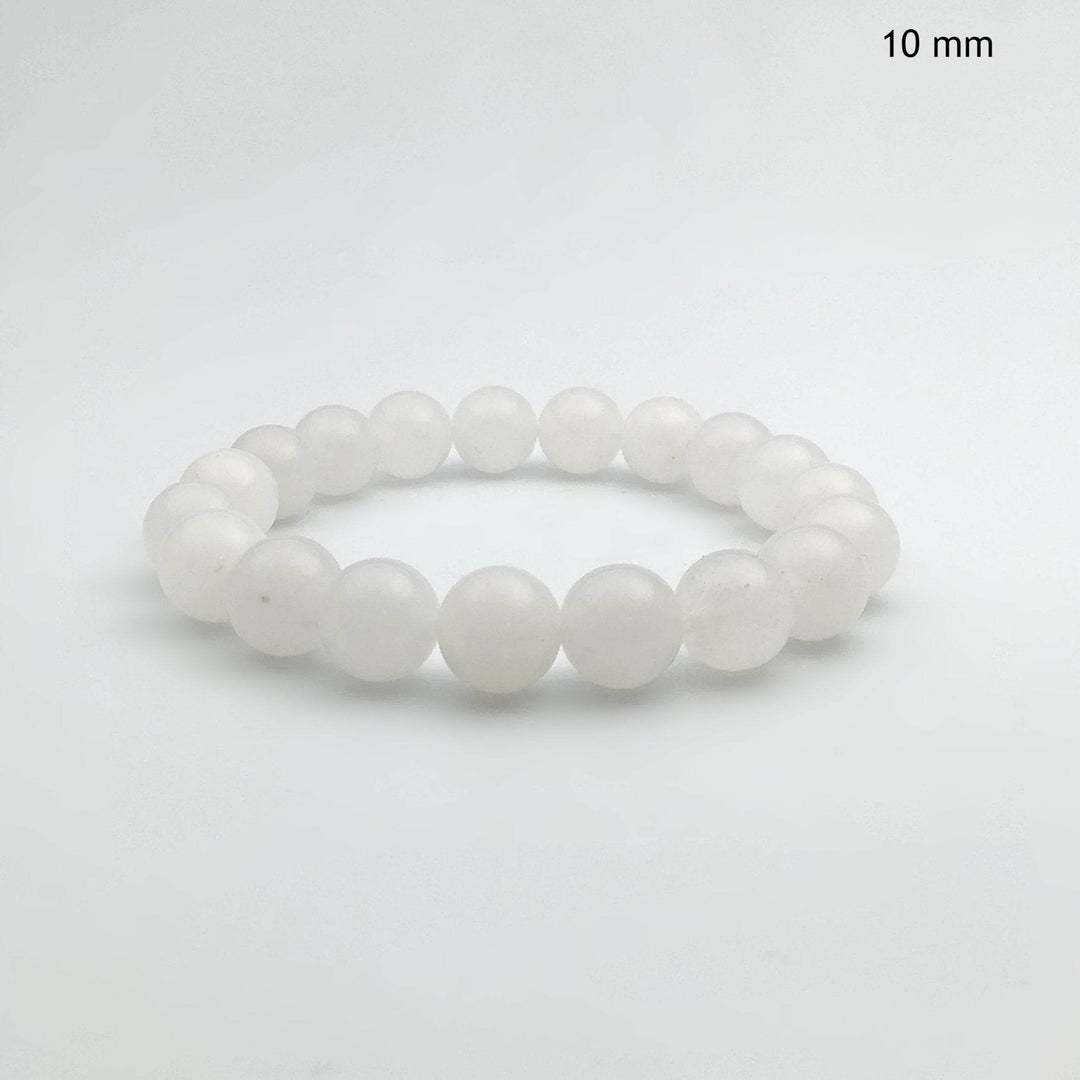 Milky Jade Beaded Bracelet-Rocks and Gems Canada