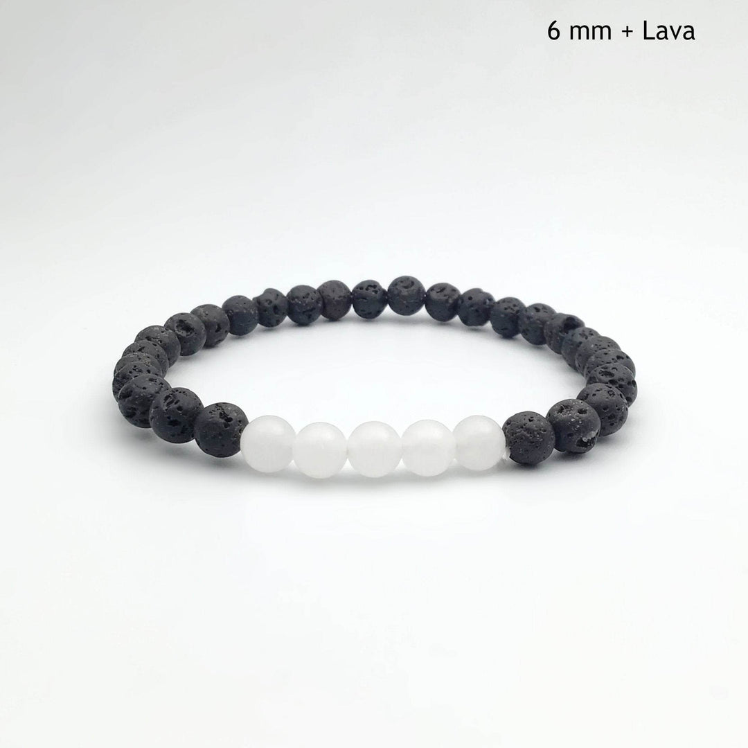 Milky Jade Beaded Bracelet-Rocks and Gems Canada