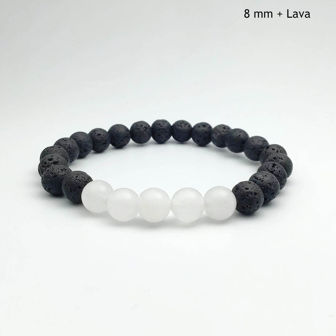 Milky Jade Beaded Bracelet-Rocks and Gems Canada