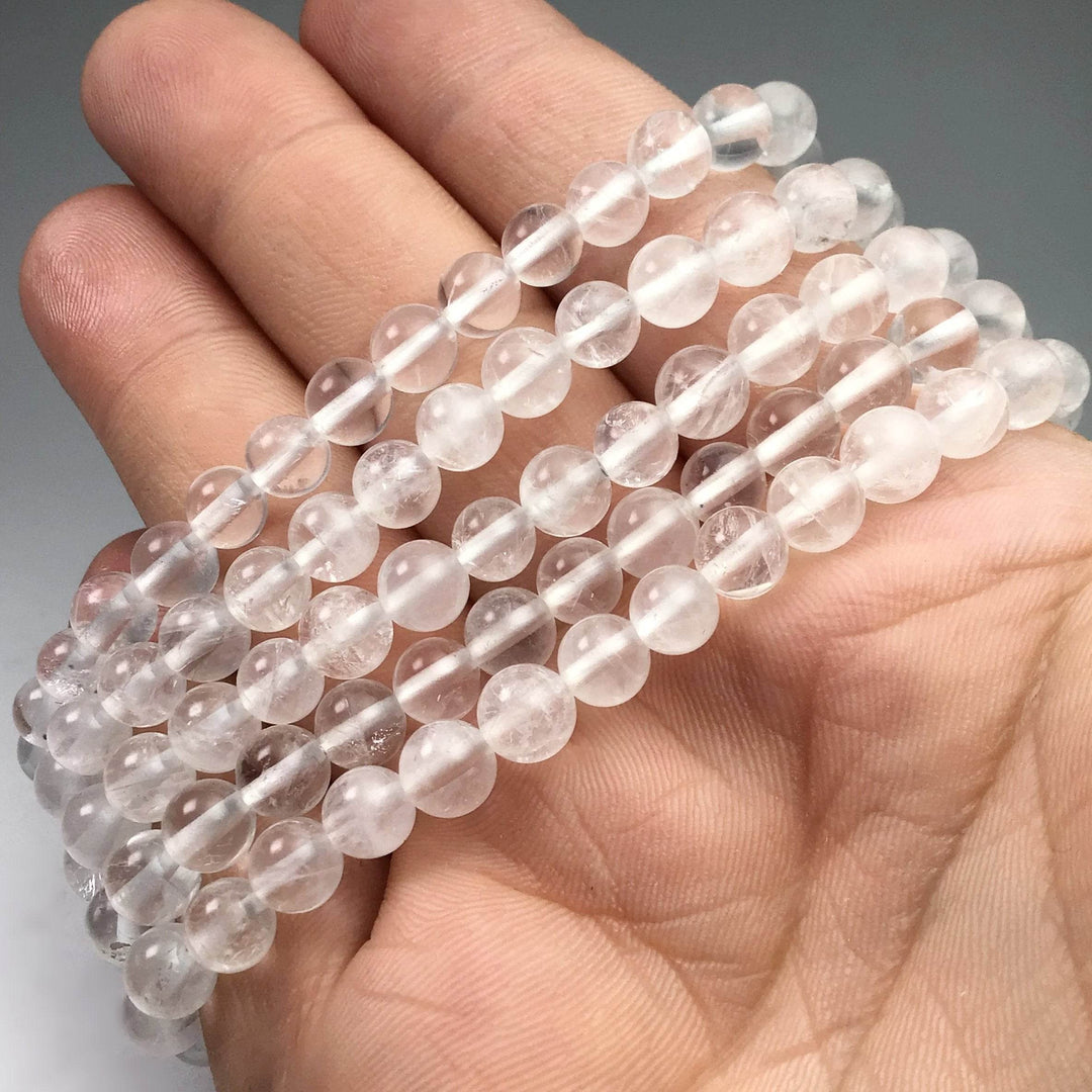 Milky Quartz Beaded Bracelet-Rocks and Gems Canada