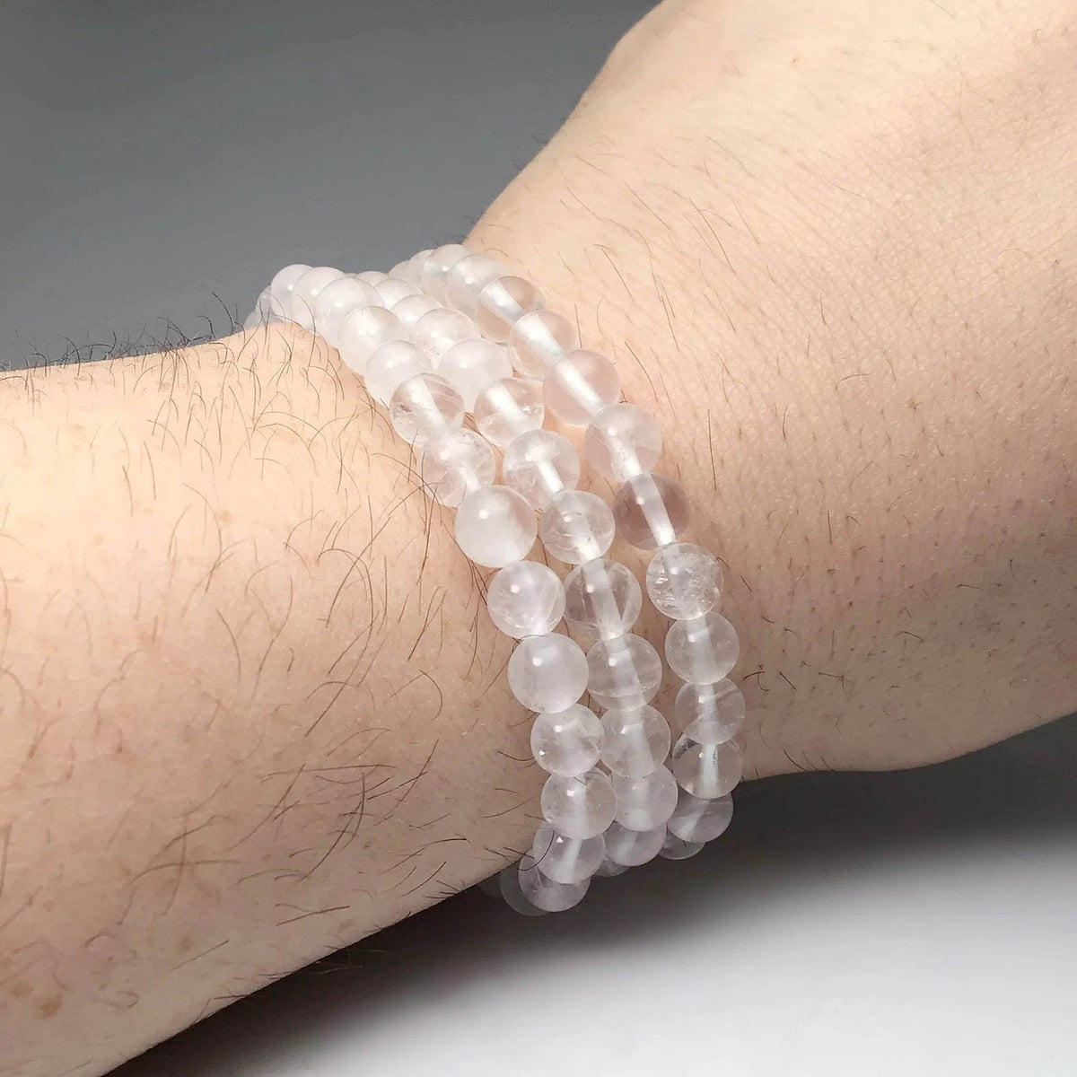 Milky Quartz Beaded Bracelet-Rocks and Gems Canada