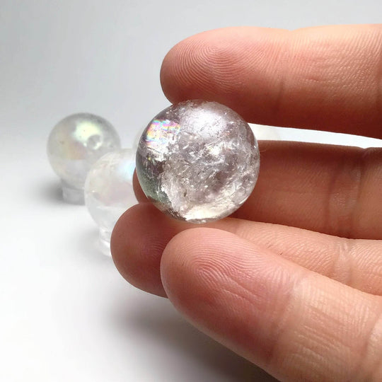 Mini Opalescent Aura Quartz Sphere-Rocks and Gems Canada