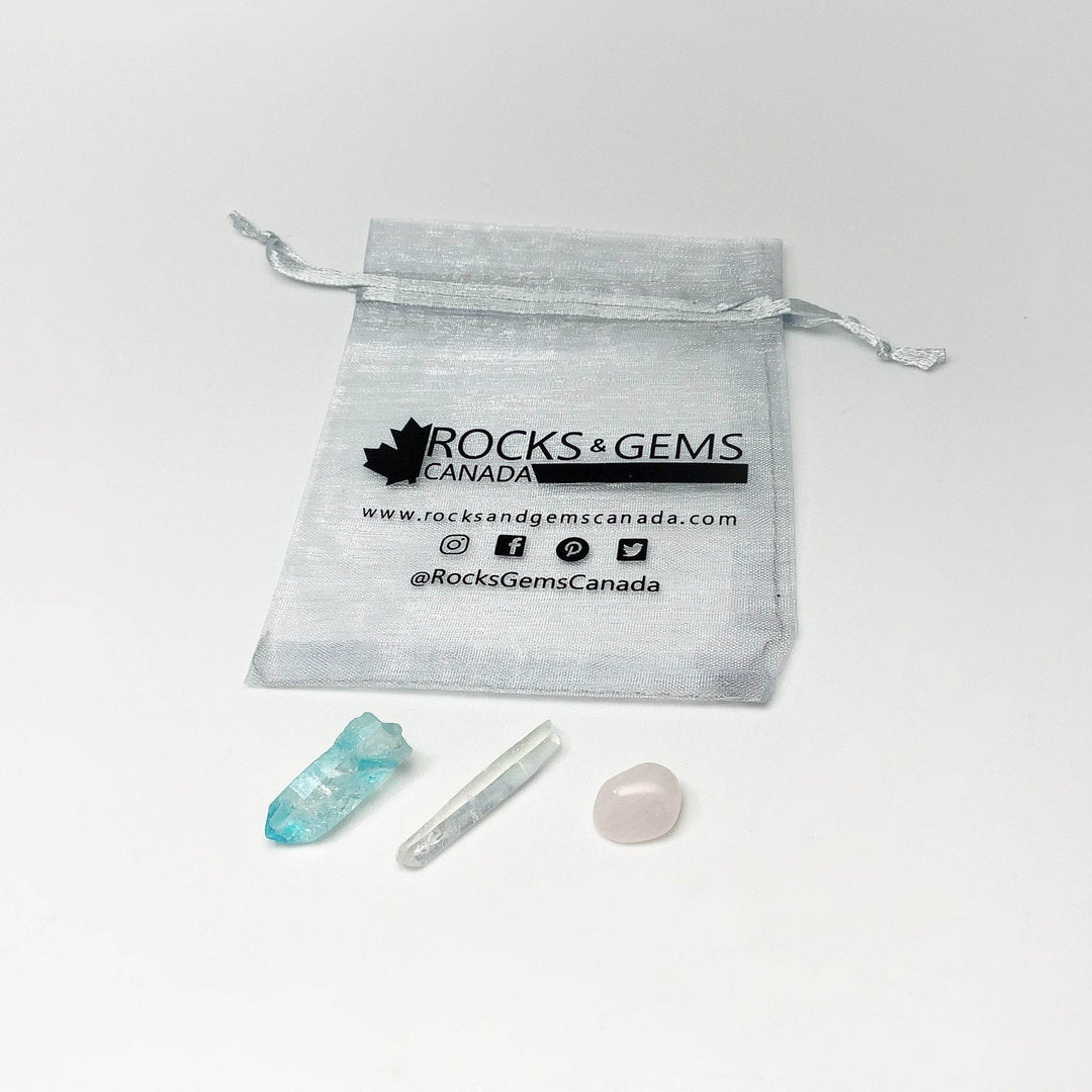 Mini Quartz Pouch-Rocks and Gems Canada