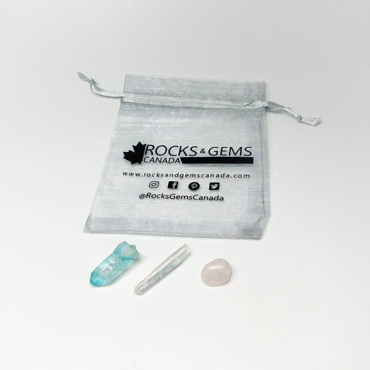 Mini Quartz Pouch-Rocks and Gems Canada