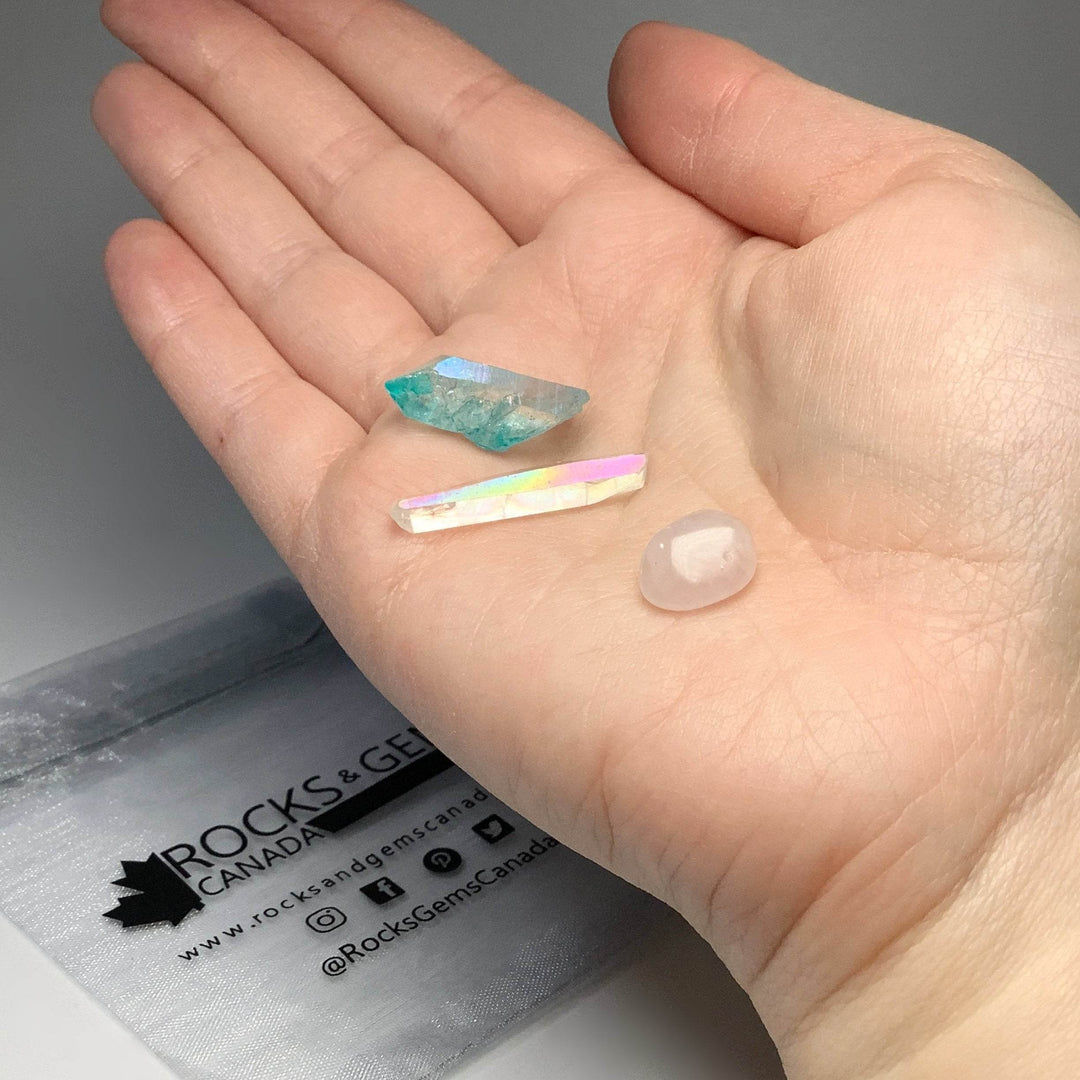 Mini Quartz Pouch-Rocks and Gems Canada