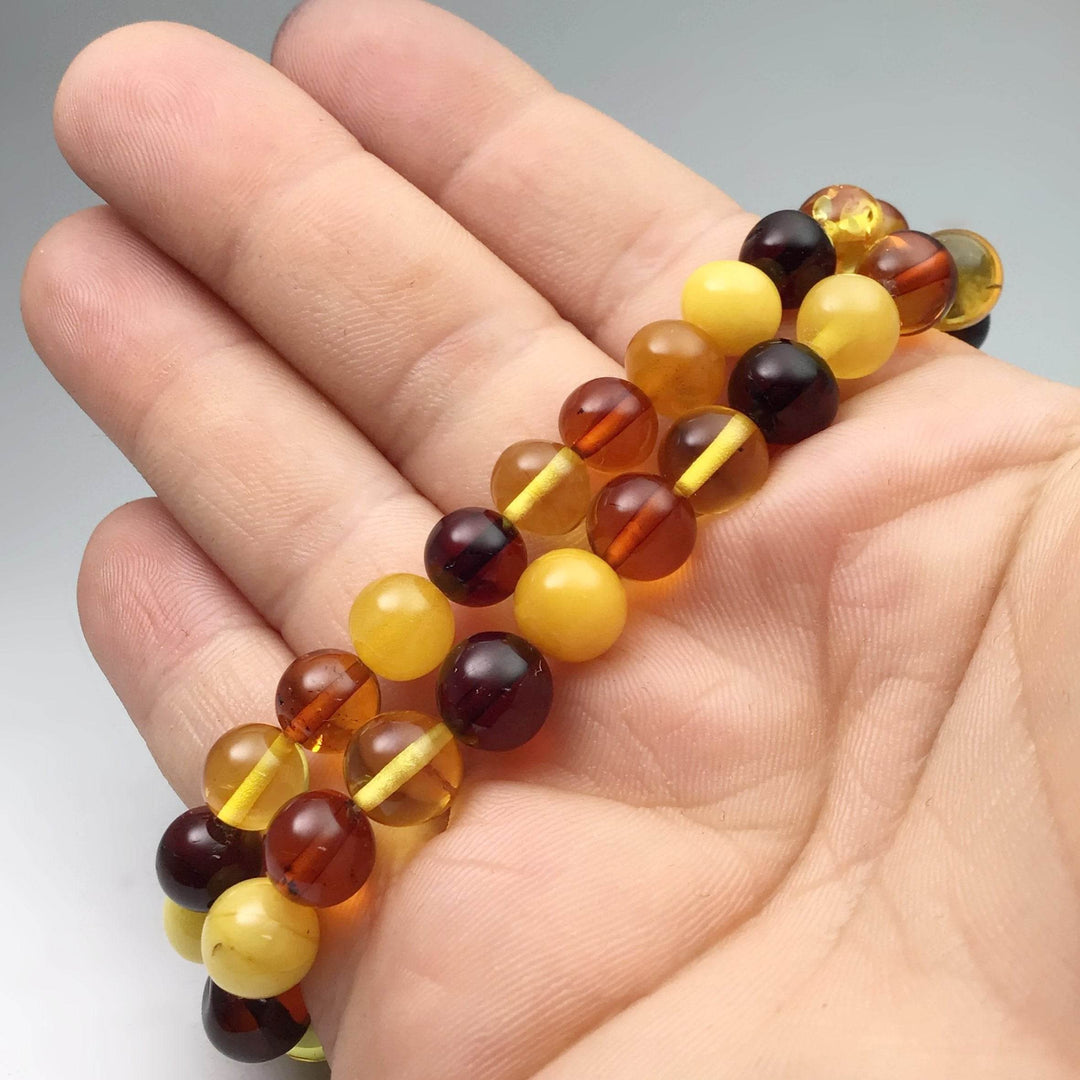 Mixed Amber Beaded Bracelet-Rocks and Gems Canada