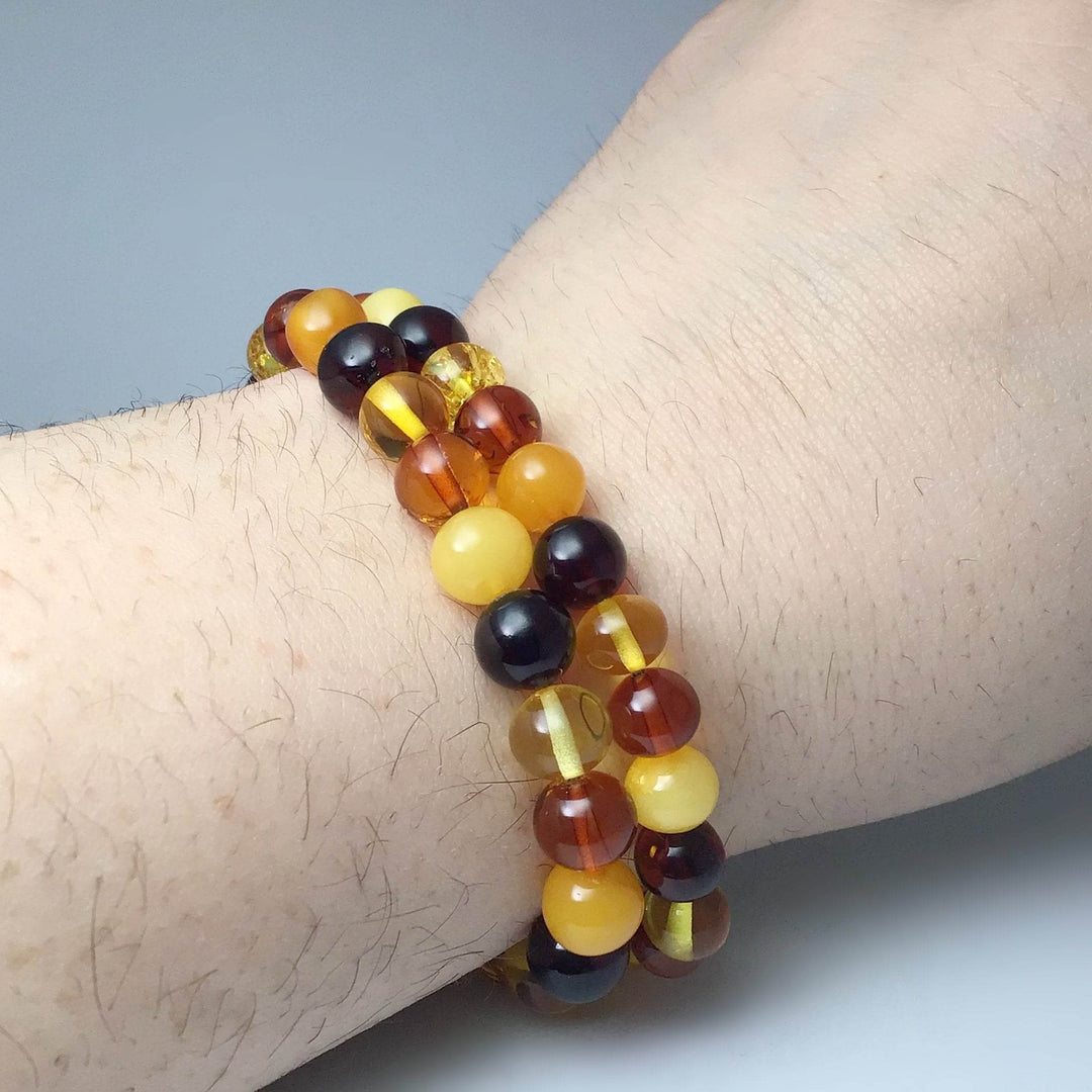 Mixed Amber Beaded Bracelet-Rocks and Gems Canada