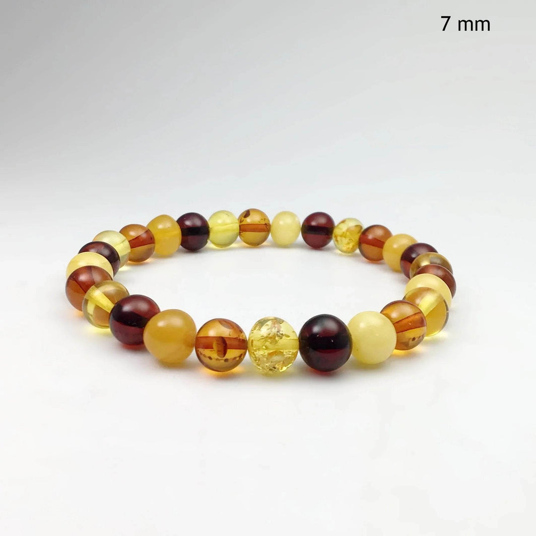 Mixed Amber Beaded Bracelet-Rocks and Gems Canada