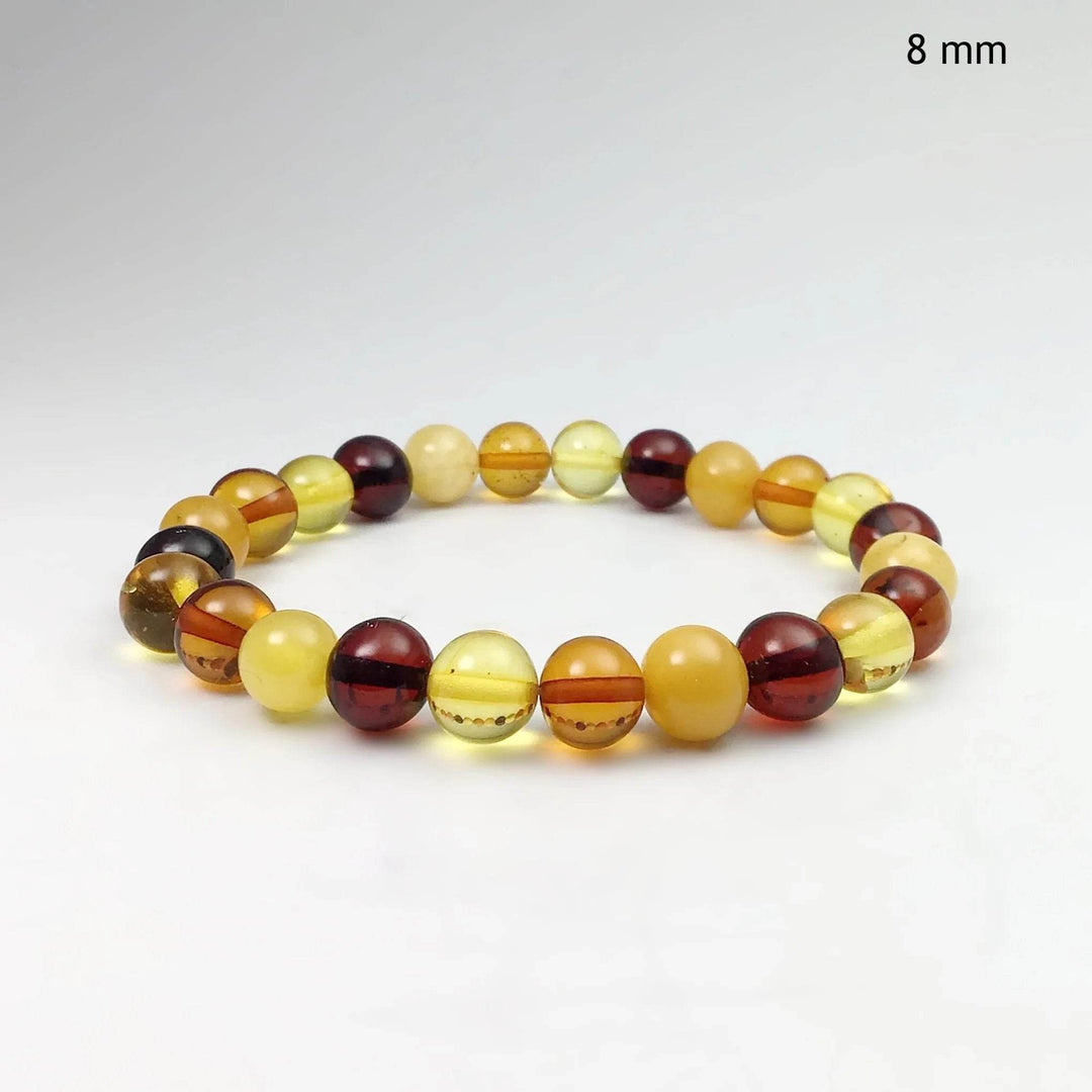 Mixed Amber Beaded Bracelet-Rocks and Gems Canada